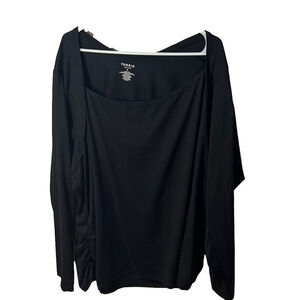 torrid active black long sleeve ruched top size 5X